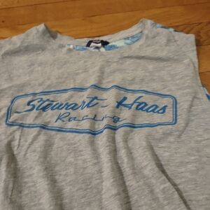 Stewart Haas Racing grey tank top with colorful tropical design size small